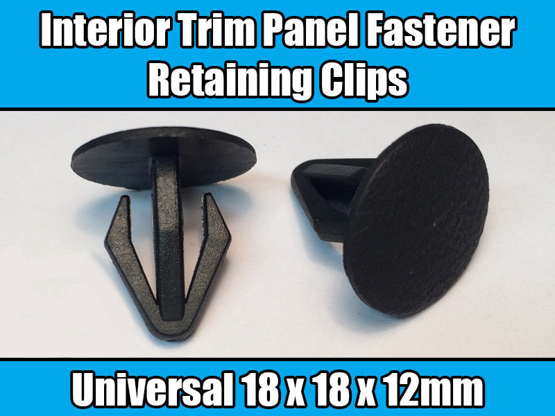 10x Clips For Mazda Interior Trim Panel Fastener Retaining Black Plastic New