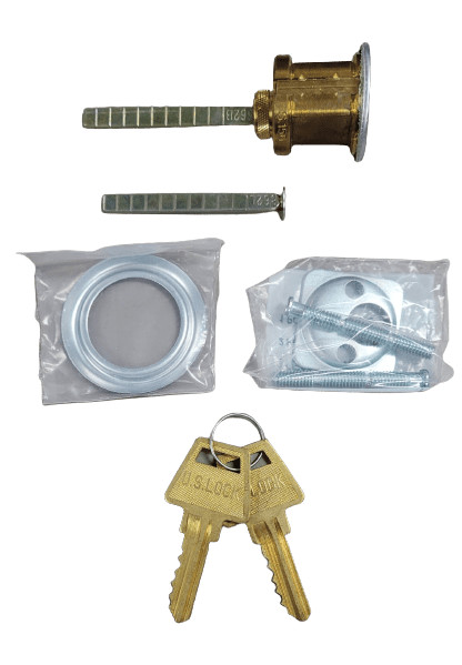 2-PACK US Lock Rim Cylinder Solid Brass SC8 Keyway Chrome KA2