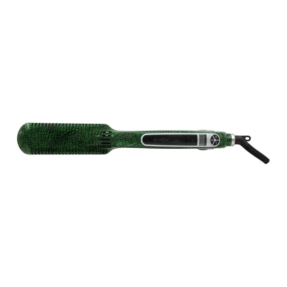 Croc Skin Green Flat Iron with Comb #SKINGNC