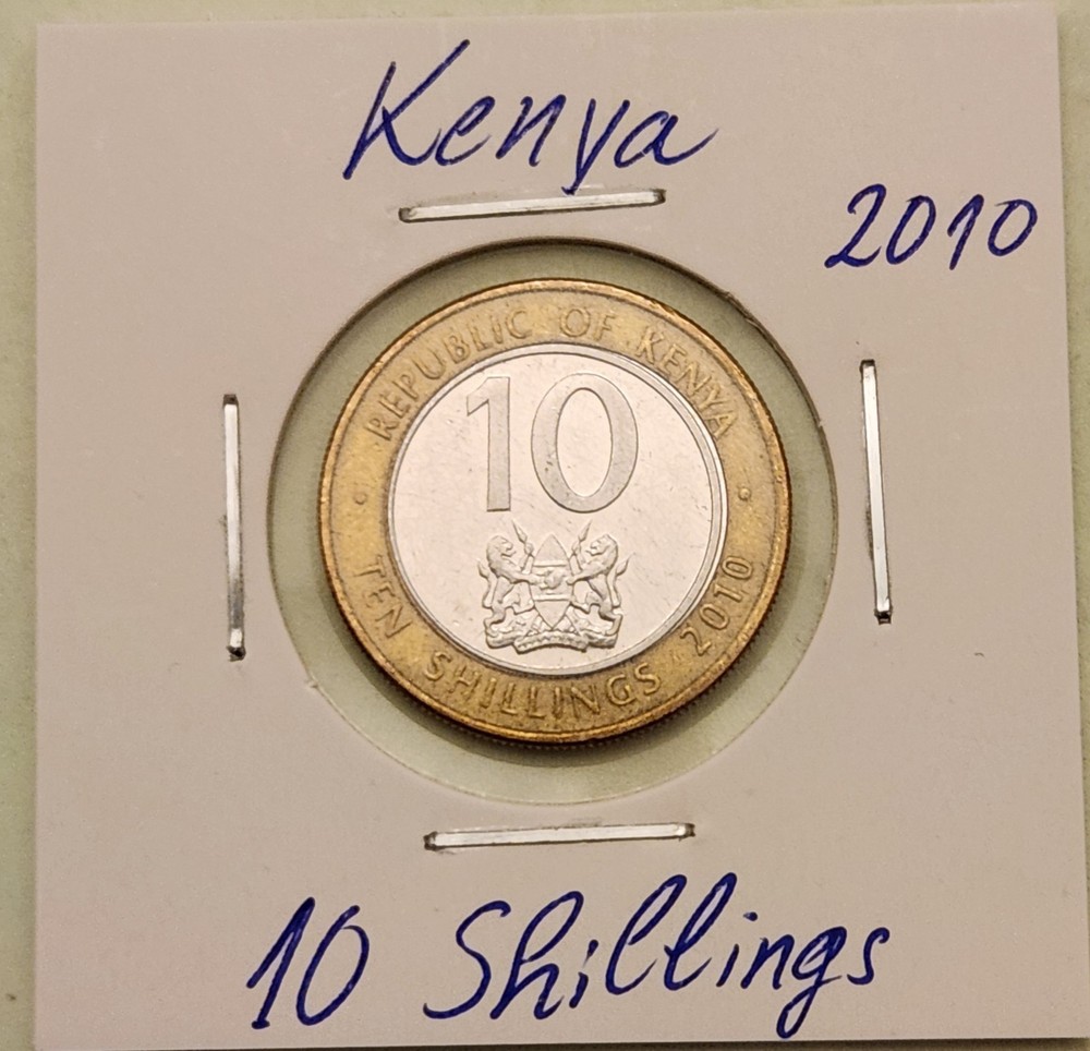 Kenya coin,  10 Shillings,  2010