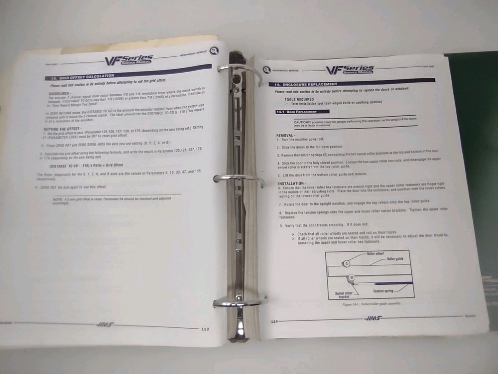 Haas VF Series 96-8100 Service and Operator Manual
