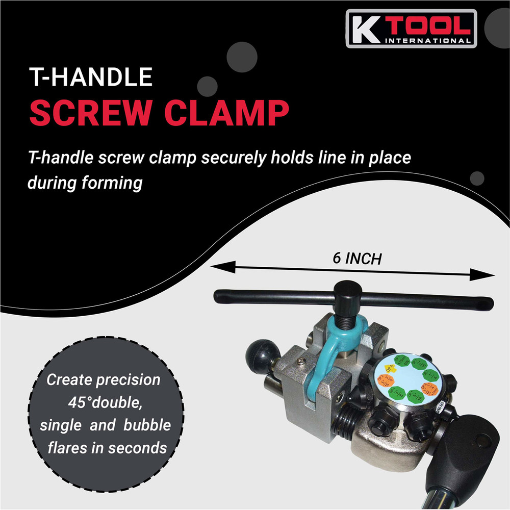 K Tool 70081 Brake Line Flaring Tool Set, Versatile, Durable Construction