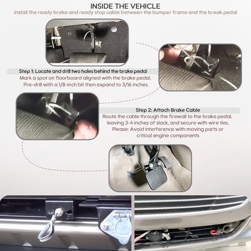 RV Brake System for Flat Towing, Emergency Breakaway Kit & Ready Stop Device