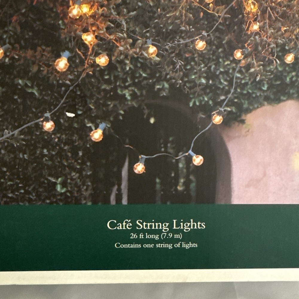 Smith & Hawken Lighting Indoor/Outdoor 26 ft 25 Light Globe Round String Lights