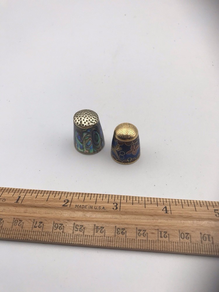 Two Vintage Sewing Thimbles Lot