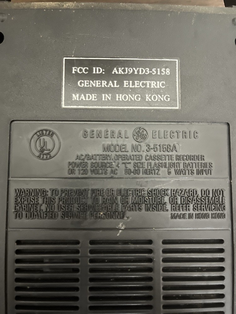 Vintage GE 3-5158A Computer Program Data Recorder Cassette Deck Tested