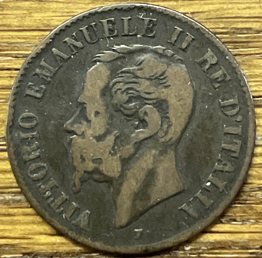 1861 M Italy 2 Centesimi