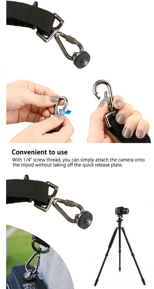 Quick Rapid Single Shoulder Sling Black Strap Safety Tether Canon 90D 1200D 80D