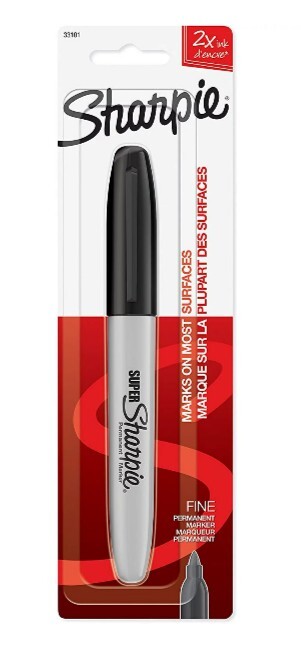 Sanford Sharpie Permanent Black Marker, Fine Tip
