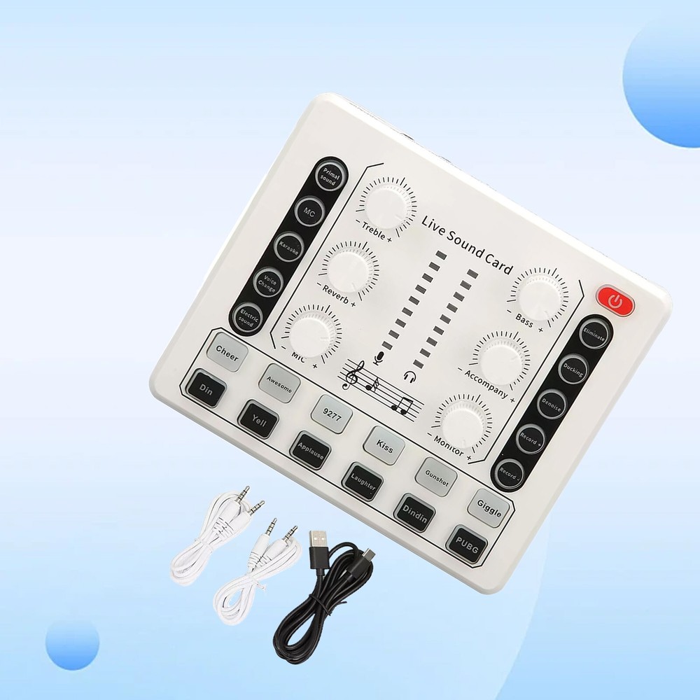 M8 Sound Card Live Streaming  Interface External USB Live Broadcast MicrophoneRk