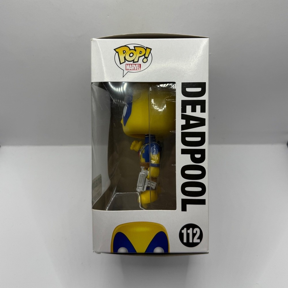 Funko Pop Marvel Deadpool 112 Yellow Blue Amazon Exclusive Vinyl Bobble-Head