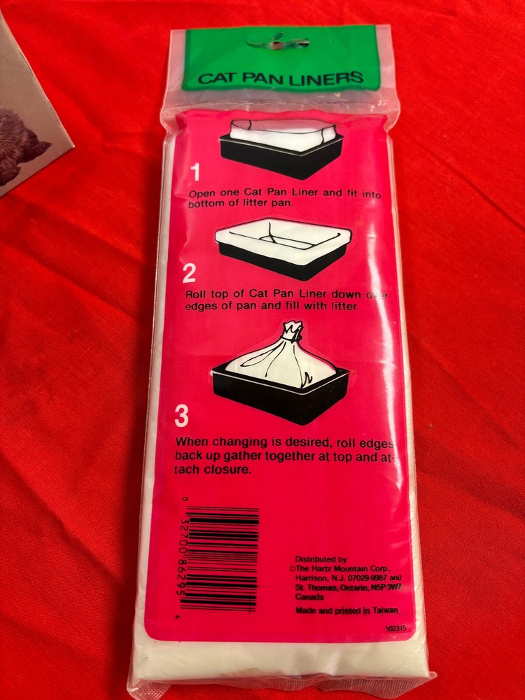 Hartz/Petmate Cat Litter Pan Liners; 17 Liners Total