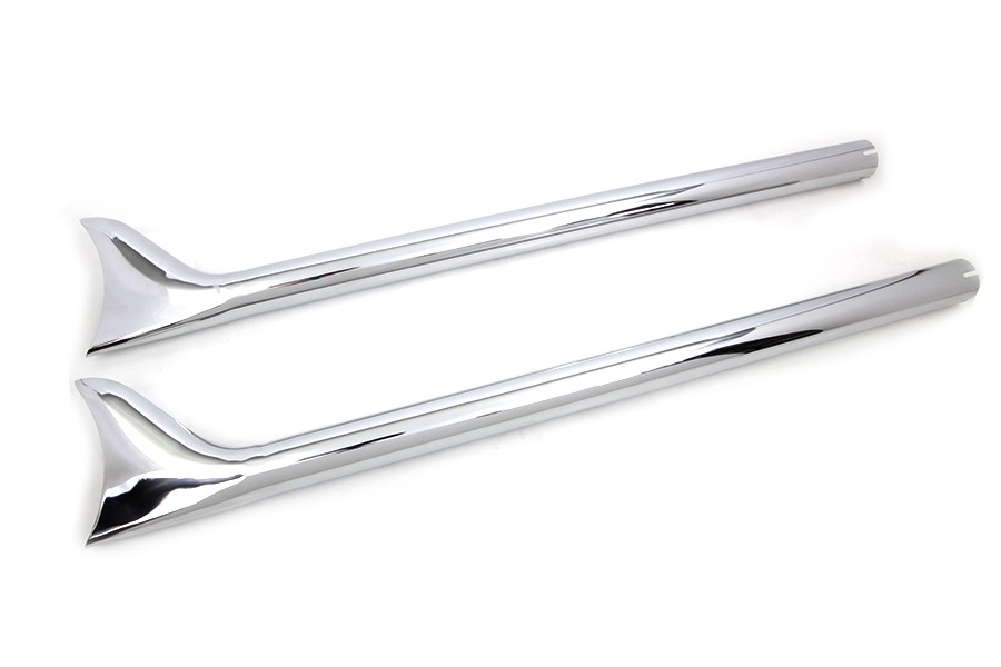 36 inch Straight Fishtail Extension Set Chrome for Harley-Davidson