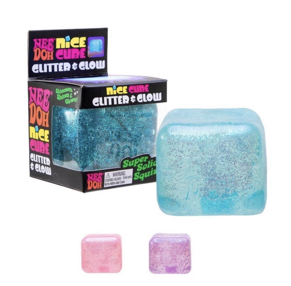 Nee Doh Nice Cube Super Solid Squish! - Blue Purple Pink - (Color May Vary)