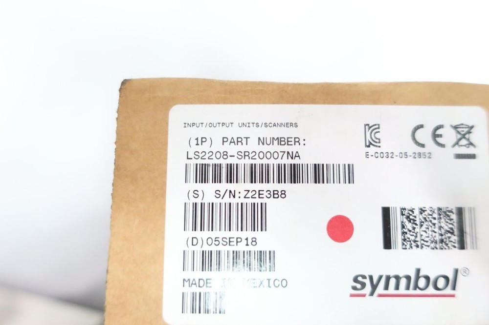 Symbol LS2208-SR20007NA Bar Code Scanner 5v-dc