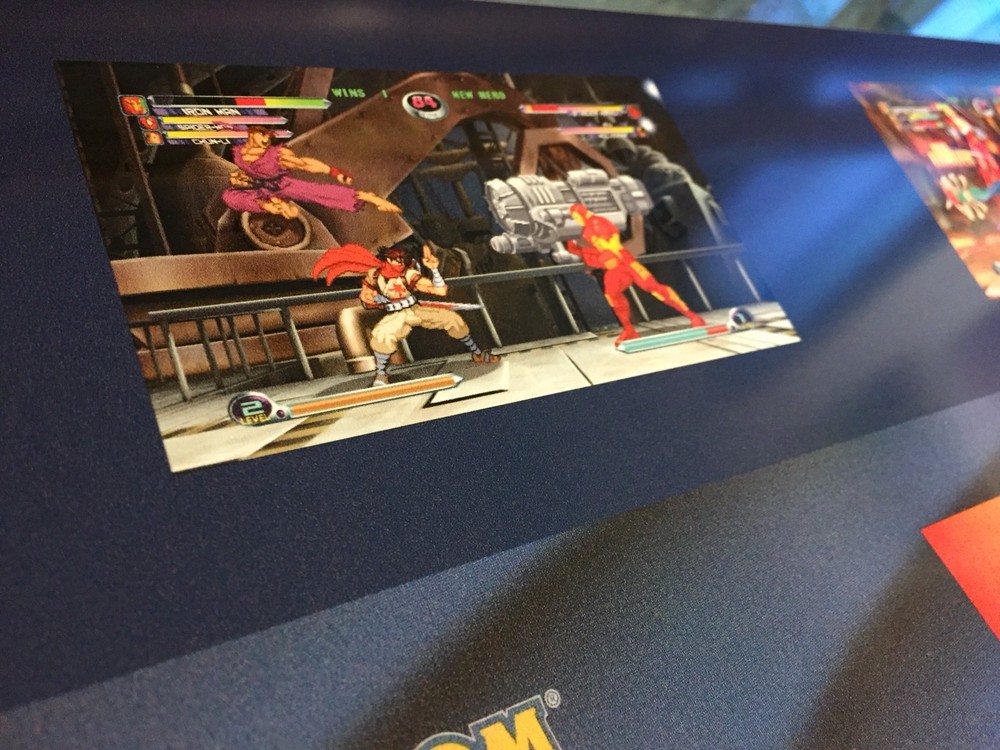 Marvel vs Capcom 2 Big Blue Dynamo Arcade Marquee 27" x 15.5"