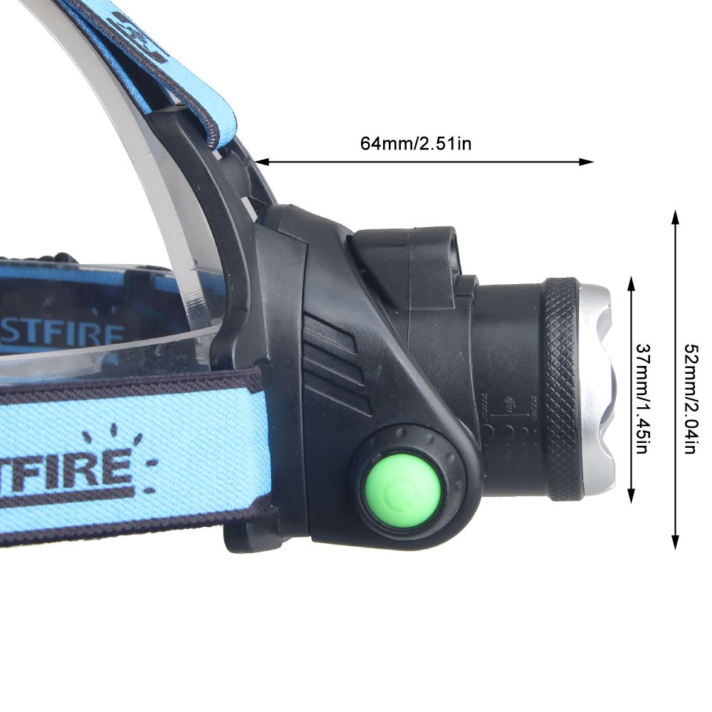 White LED Rechargeable Headlamp Lighting Zoomable with Motion Sensor