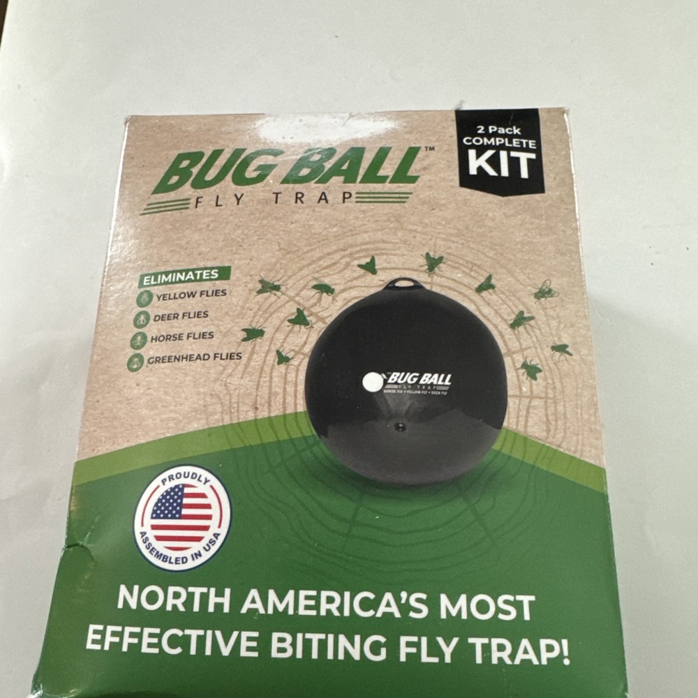 Bug Ball Biting Fly Trap Starter Kit Eco Friendly 2 Pack Sealed