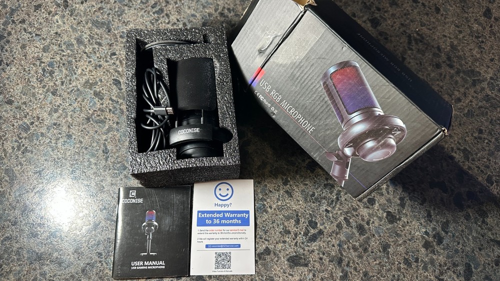 Coconise ME6S RGB Symphony Lights Gaming Microphone - Open Box-