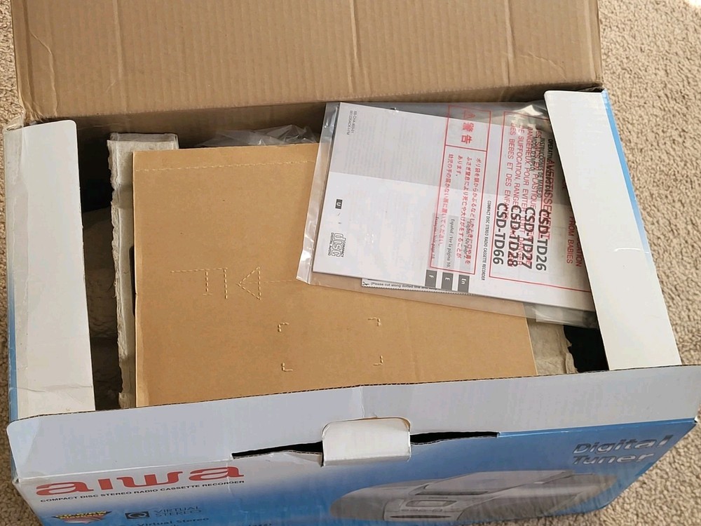 Aiwa CSD TD26 New Open Box Missing AC Power Cord