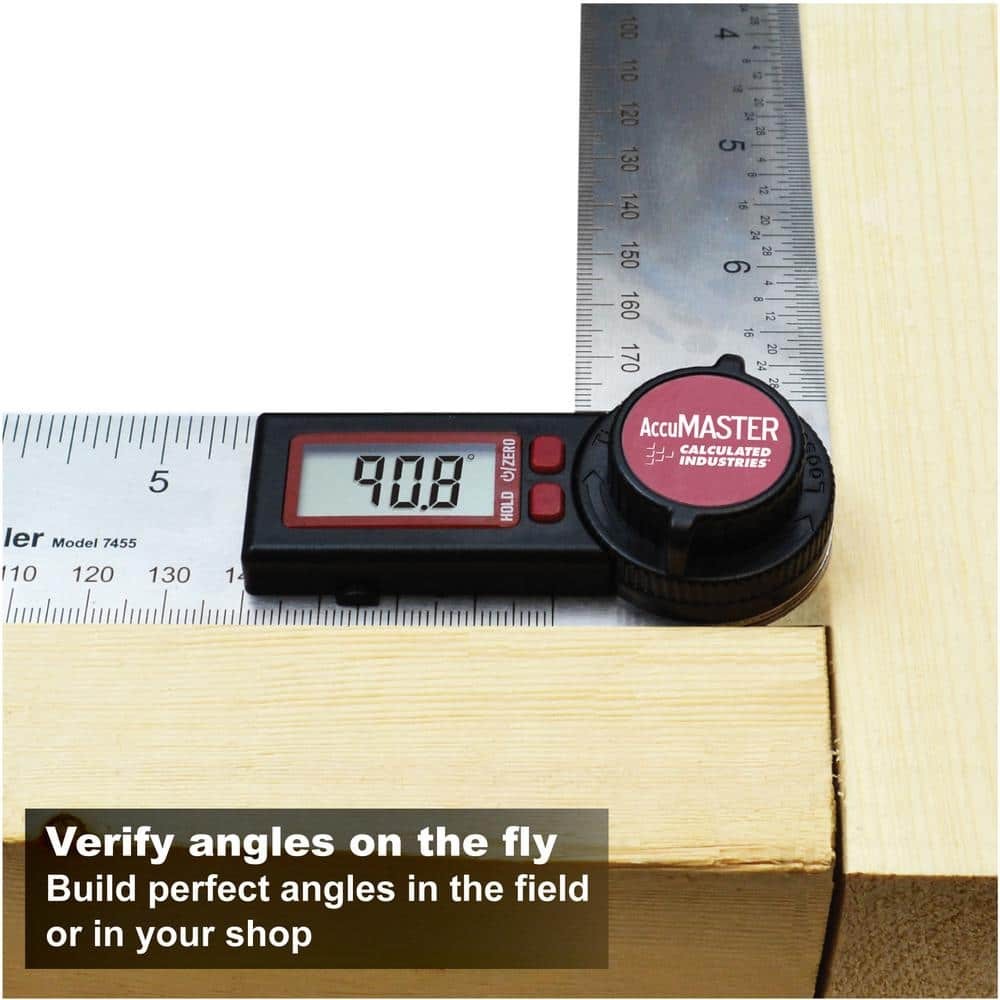 AccuMASTER Digital 7 in. Angle Finder Protractor and Ruler