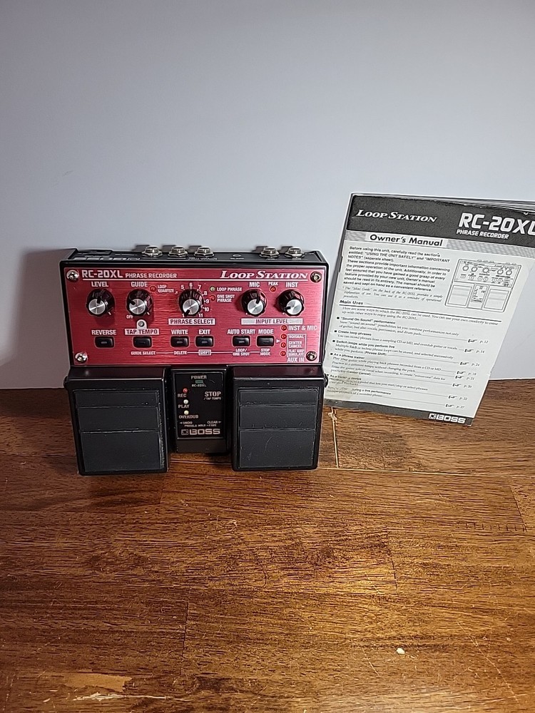 Boss RC-20XL Loop Station Phrase Recorder Sampler Guitar Effect & Owners Manual