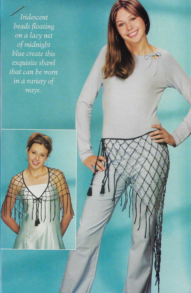 Lady's Iridescent Midnight Shawl crochet pattern instructions