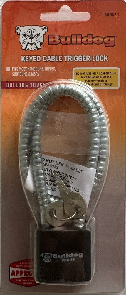 BULLDOG KEYED CABLE TRIGGER LOCK W/ KEYS