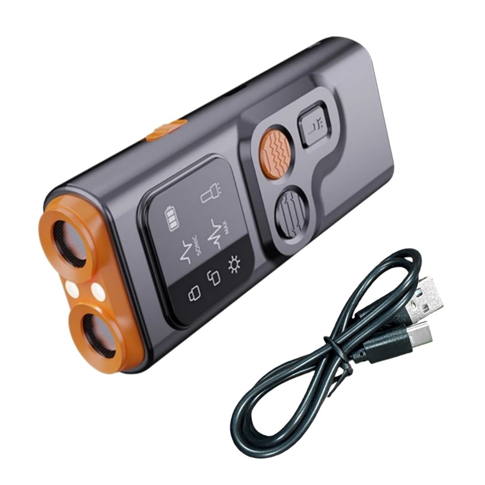 Ultrasonic Dog Training Device with Bark Deterrent and LED Flashlight Feature