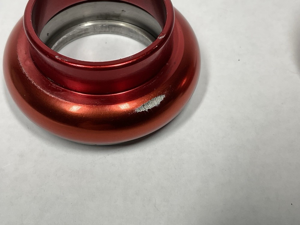 Chris King NoThreadSet 1 1/8 Threadless Headset Red Complete Smooth Serviced