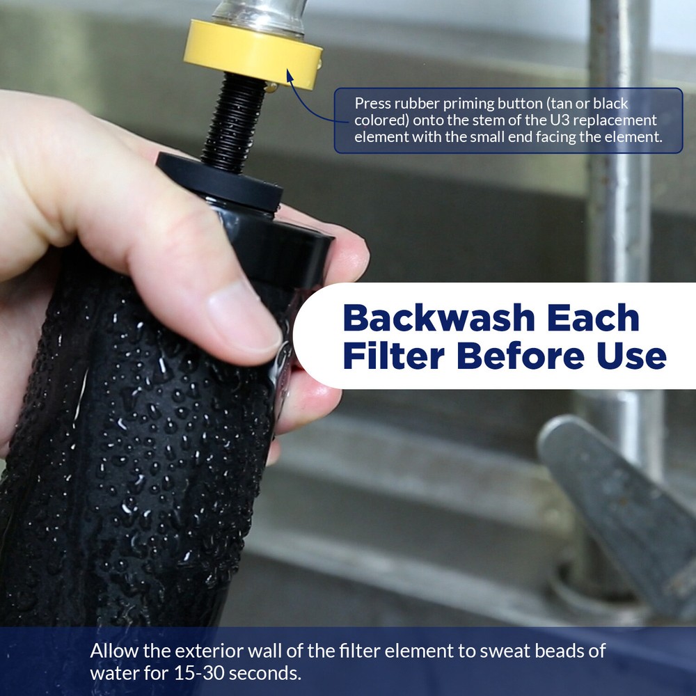 6Pk Black Water Filter Replacement,Compatible with Gravity Water Filter System