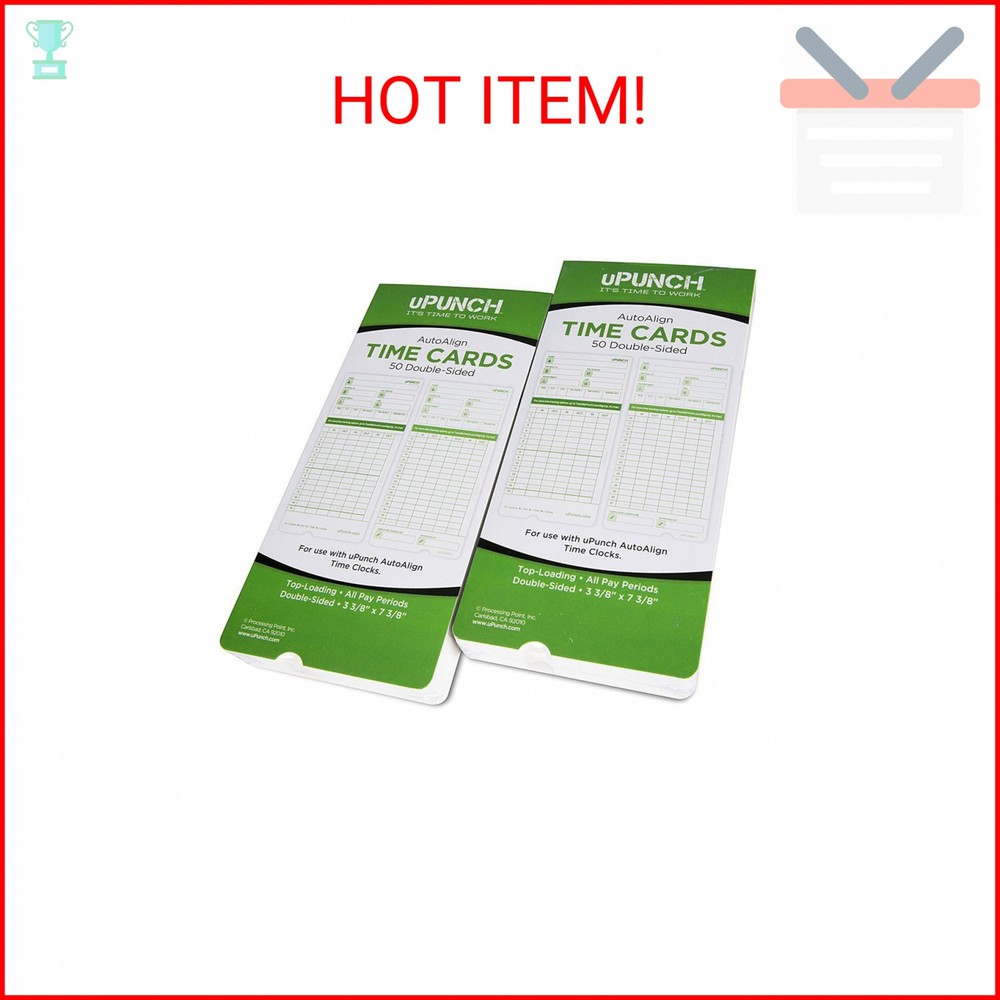 100 uPunch Time Cards for HN3000