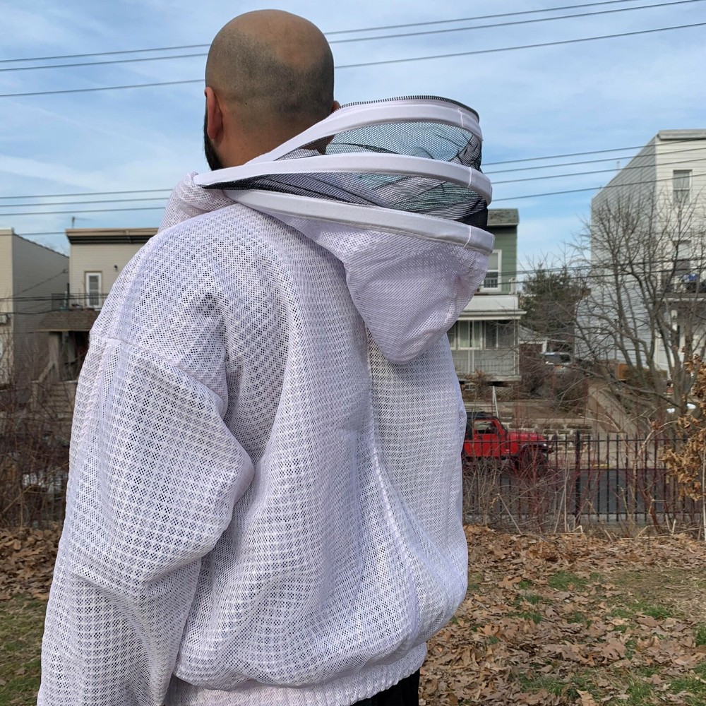 Beekeeper Ultra Ventilated 3 layer mesh Beekeeping Jacket Bee Hat Veil Large