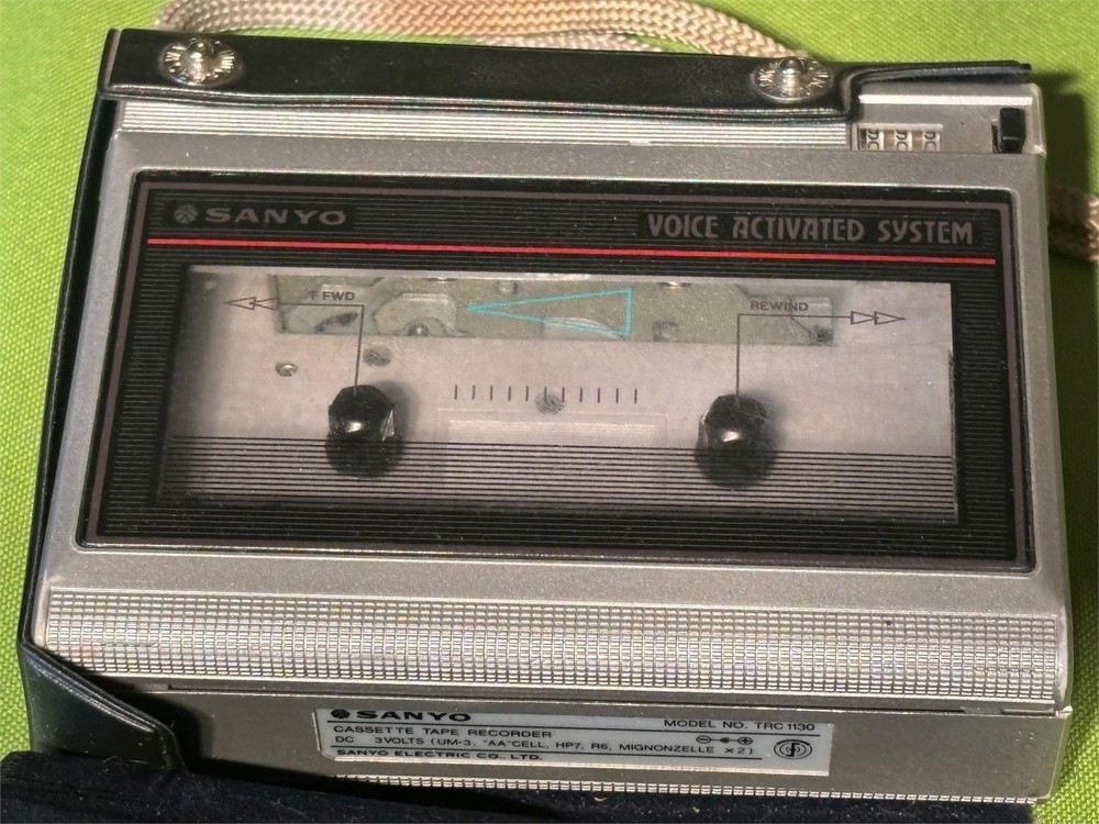 Sanyo TRC-1130 Cassette Recorder Voice Activated System