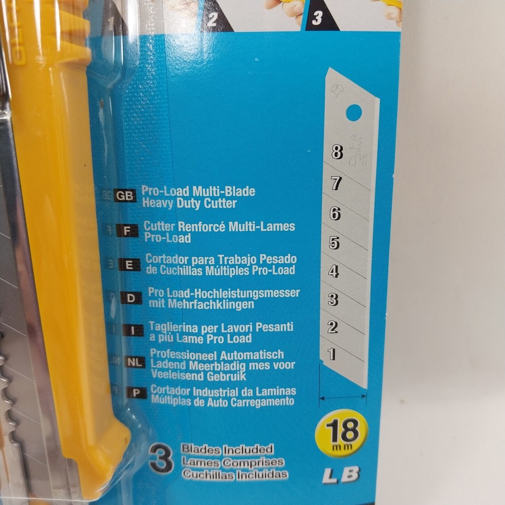 OLFA 18mm PL-1 Pro-Load Multi-Blade Auto-Load Utility Knife