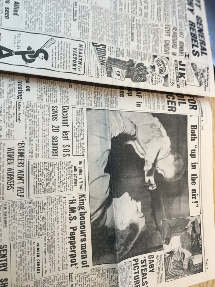 ROMMEL MONTGOMERY ET C 1943 newspaper WW2