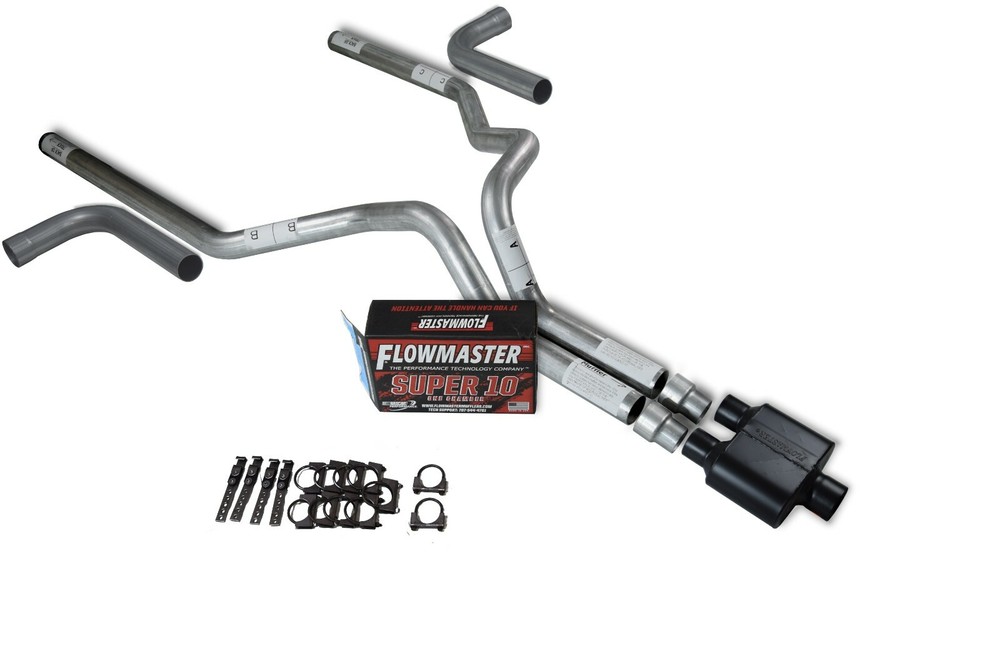 Dodge Ram 1500 94-03 3" Dual Exhaust Kits Flowmaster Super 10 Side Exit