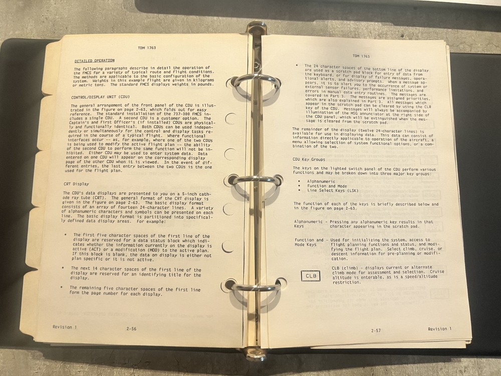 1986 TMD 1763 FLIGHT AIRLINE MANAGEMENT COMPUTER SYSTEM GUIDE TRAINING MANUAL