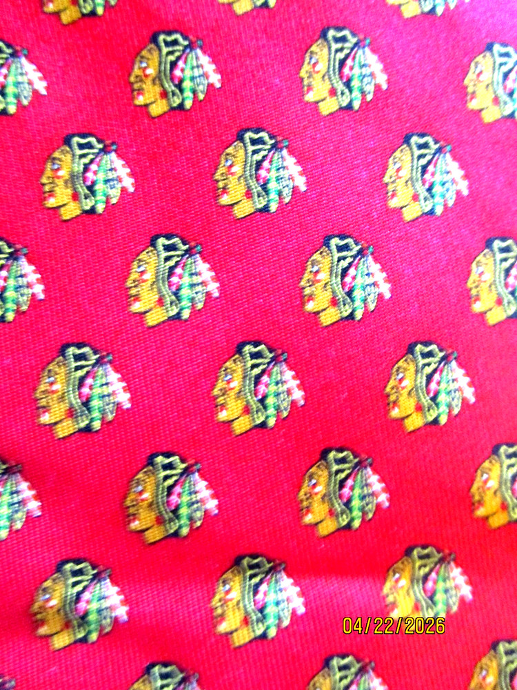 Vineyard Vines Red Blackhawk Silk Neck Tie