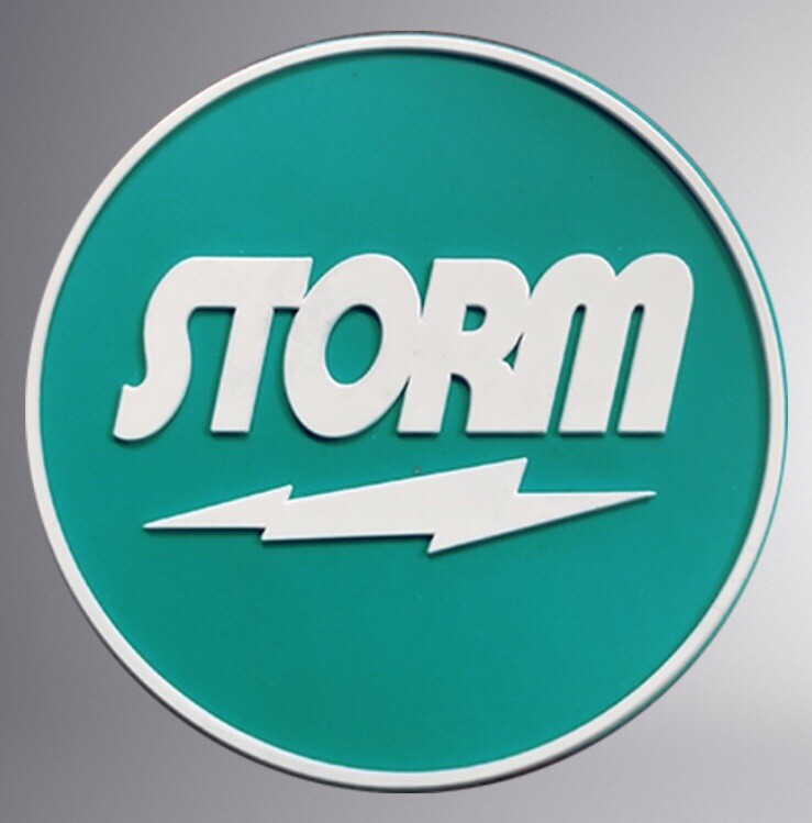 New Storm Bowling Round Patch (Teal and White)