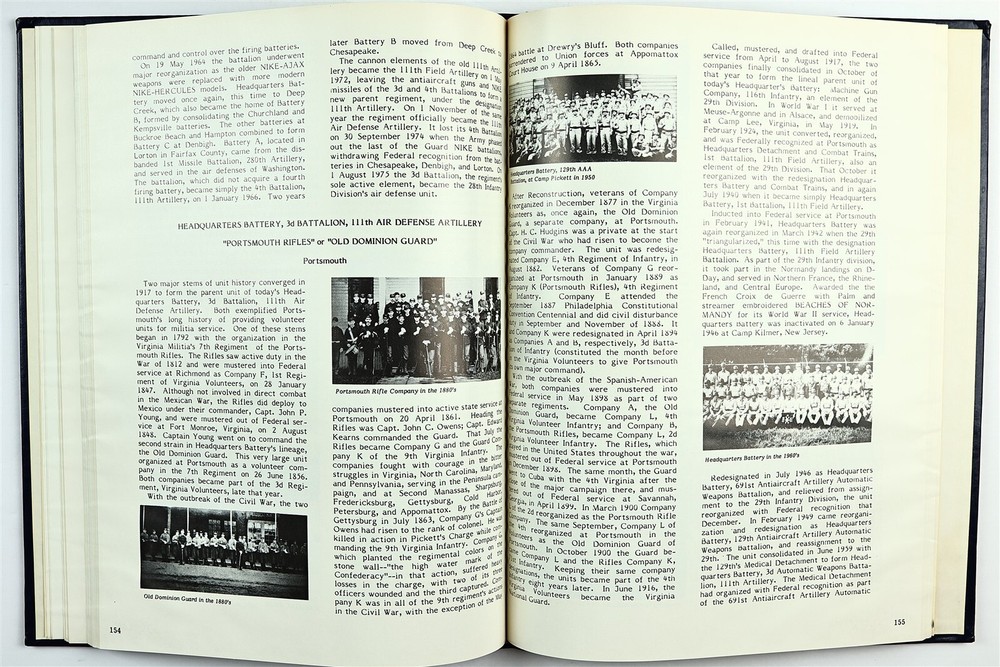 Virginia National Guard 1985 Unit History Book