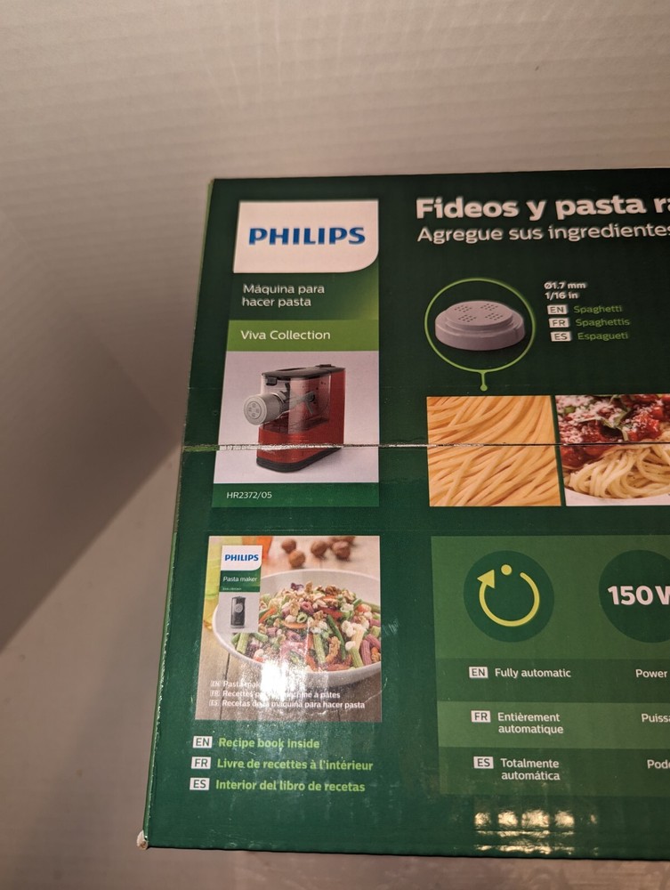 PHILIPS Pasta Maker Viva Collection HR2372/05 Automatic+Shaping Discs Sealed