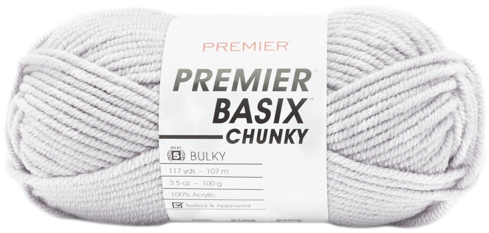 Premier Yarns Basix Chunky Yarn-Light Grey