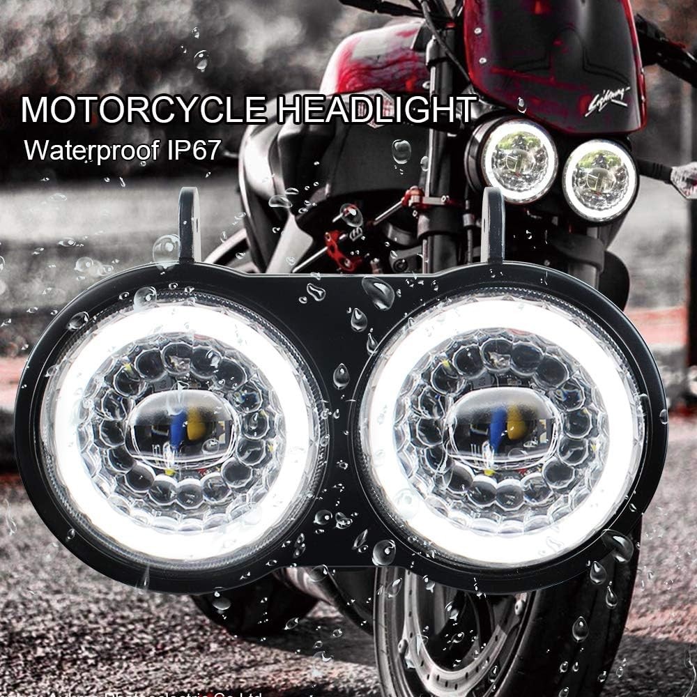 Motorcycle Projector Headlight Buell XB Black