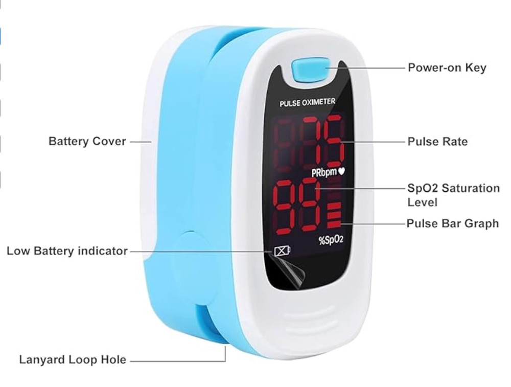 CONTEC LED CMS50M Pulse Oximeter SpO2 and PR Value Waveform Blood Oxygen