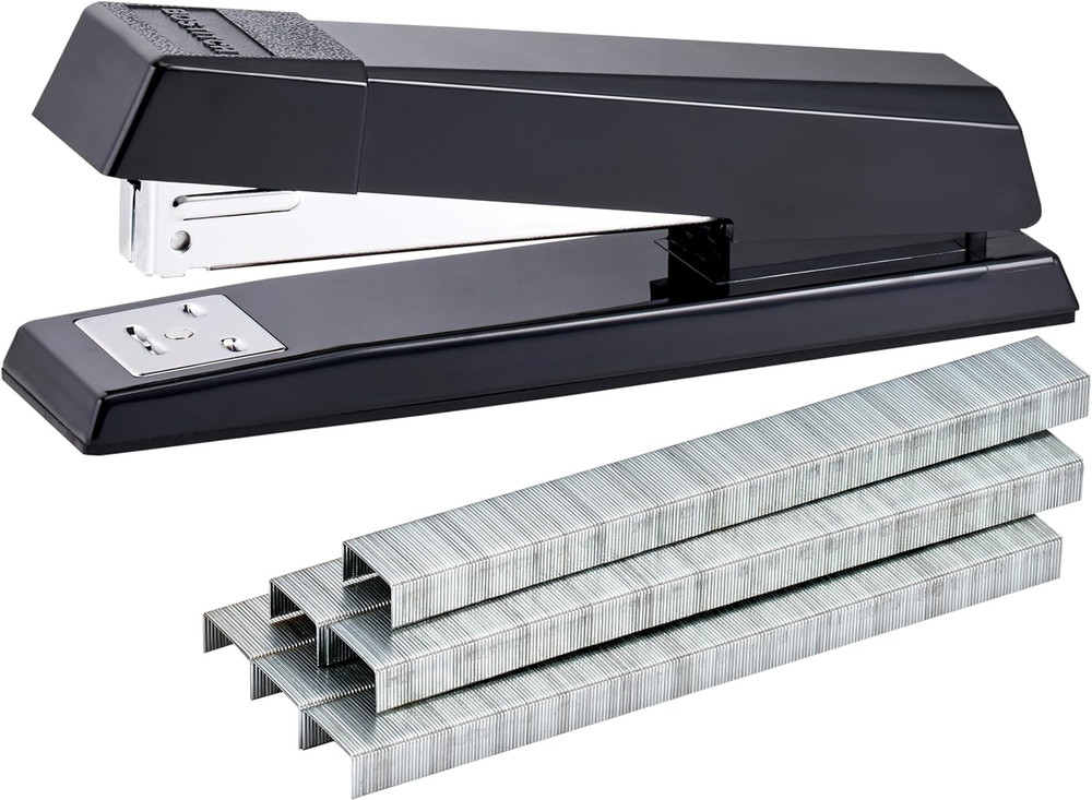 Bostitch Office Stapler, No-Jam Premium for Desktop, Includes 1,250 Staples, Ful