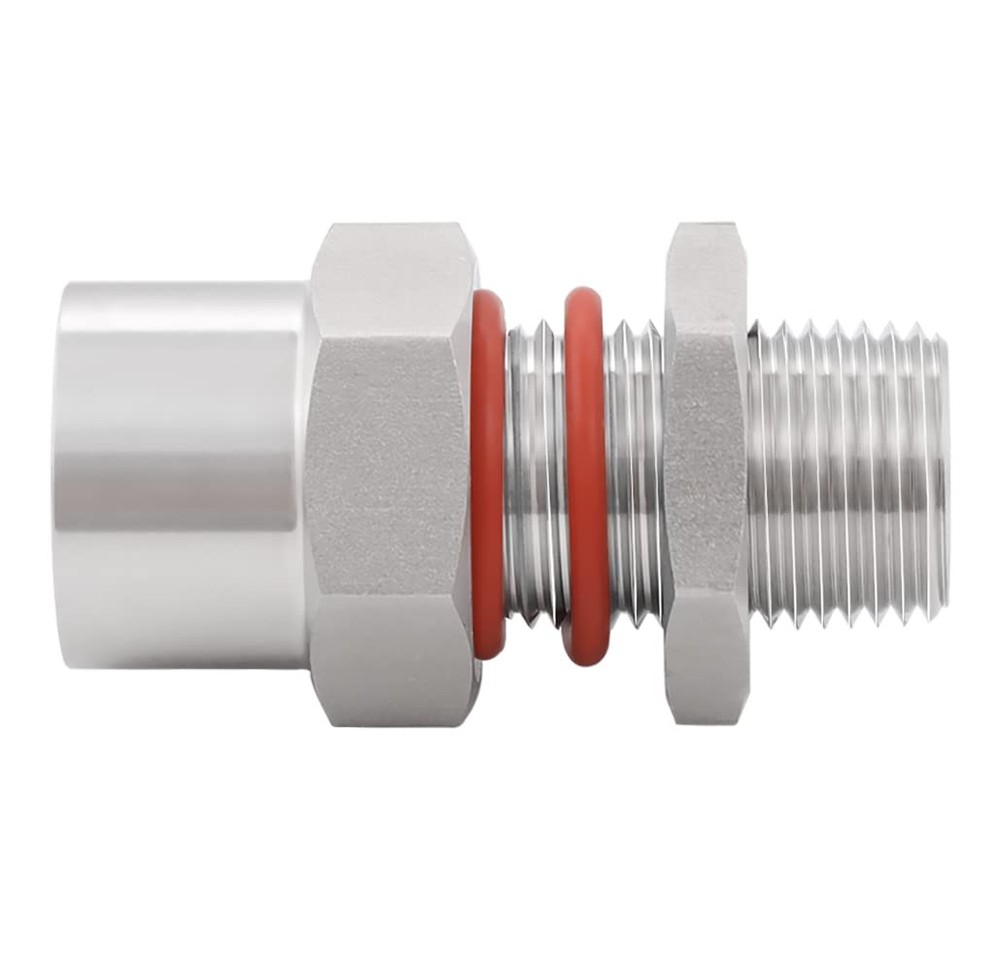 Stainless Steel Home Brew Kettle Weldless Bulkhead,1/2" MPT X 1/2" FPT Bulkhe...