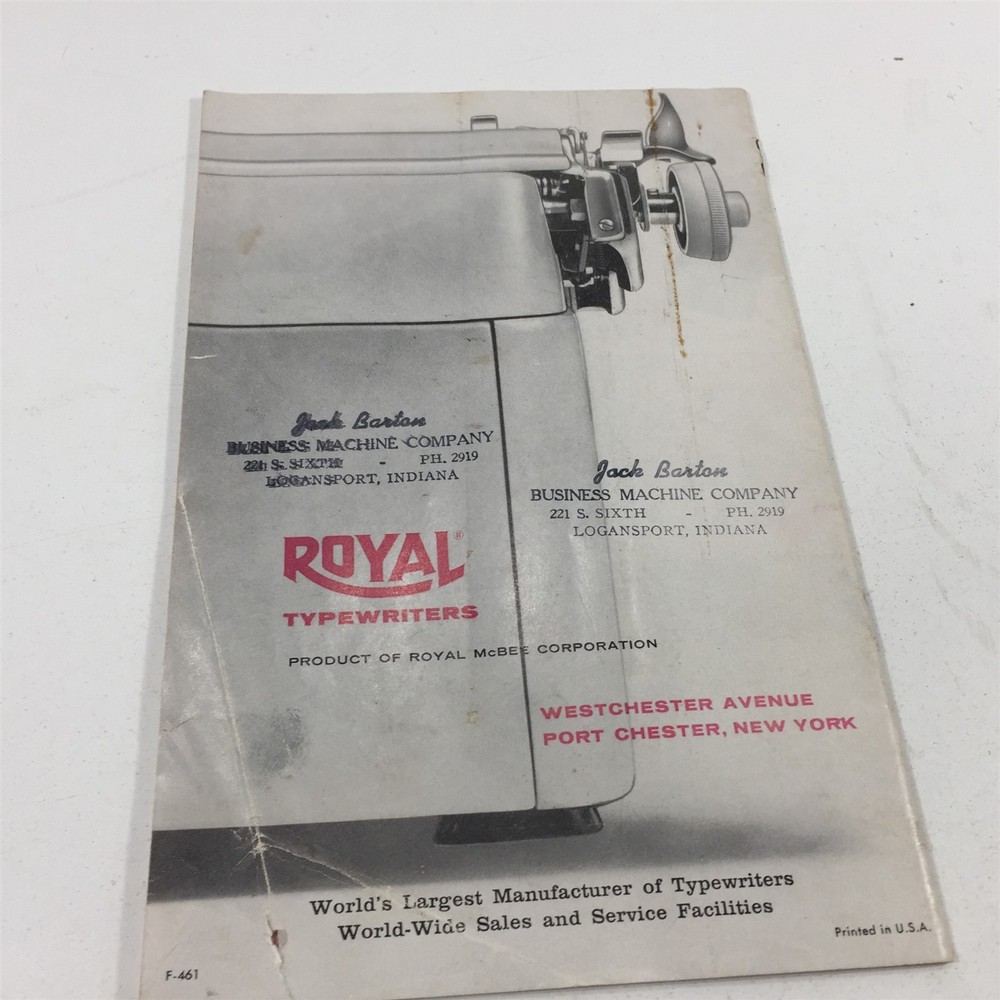 Vintage Royal Model FP Instruction Manual