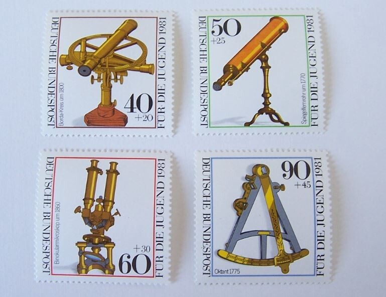 GERMANY DEUTSCHE 1981 MNH ** INSTRUMENTS OPTICAL SCIENTIFIC