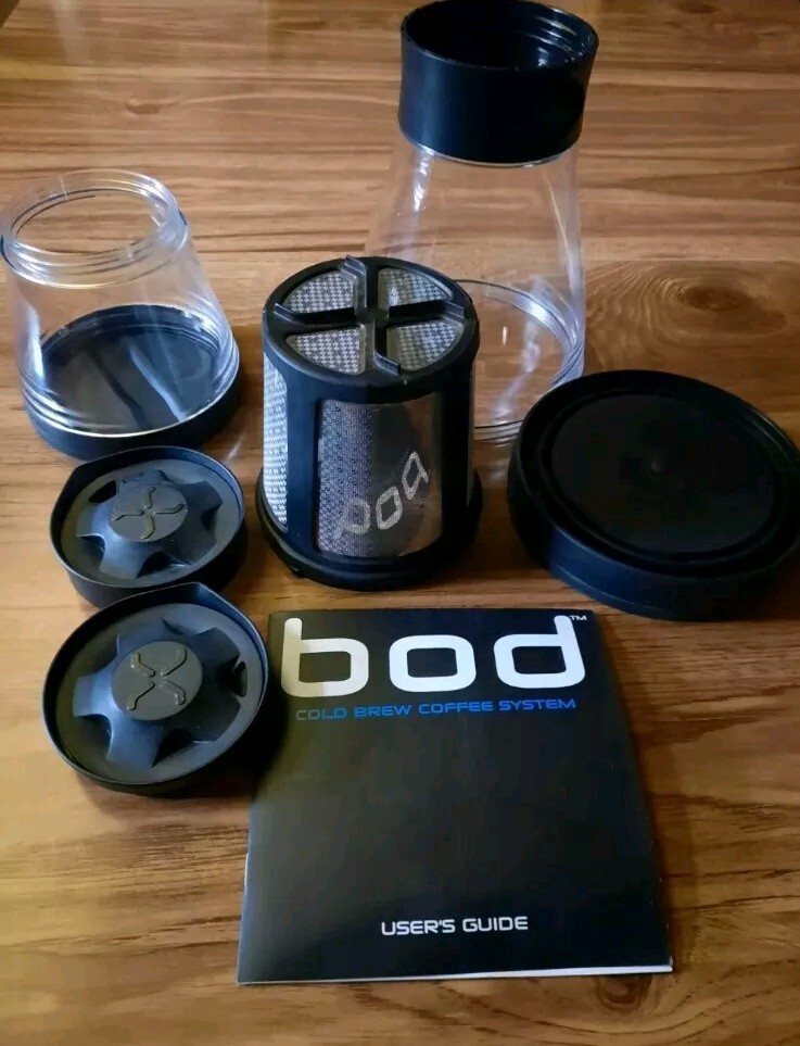 Sheer Clear Bod Bodybrew 12.5" H Cold Brew Coffee Extract System + User's Guide